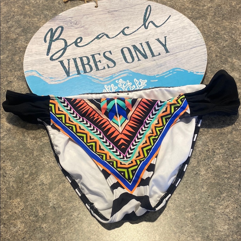 PINK Victoria's Secret Multicolor Geometric Bikini Bottom